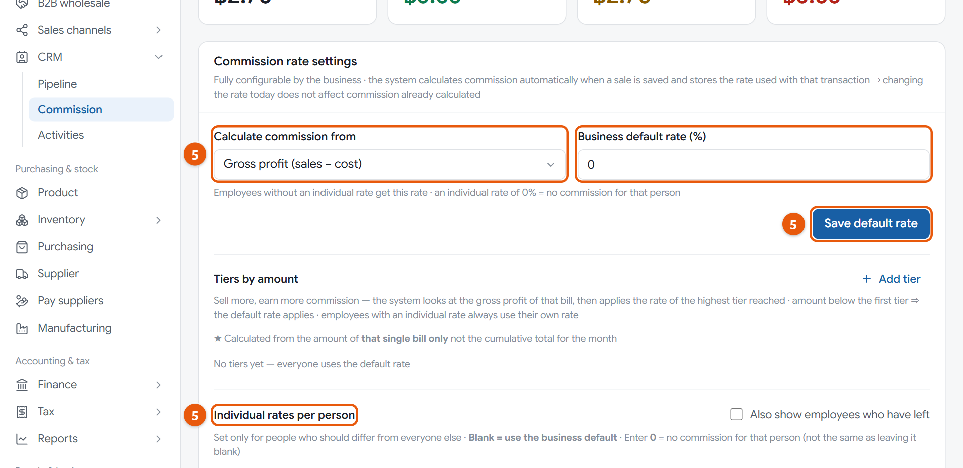 Setting your shop's commission rates